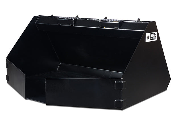 Concrete Placement Bucket for Skid Steer | 1/2-3/4 cuyd | Reinforced Steel | Adjustable Chute | Star Industries