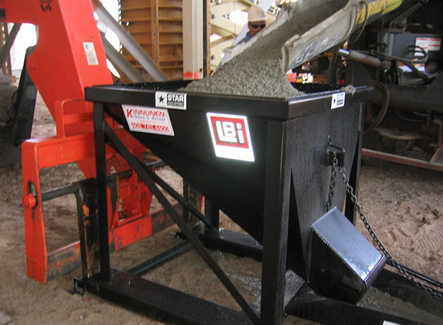 Concrete Hopper for Forklift | 3/4 Cubic Yard | 30" Swivel Chute | Manual Discharge | Star Industries
