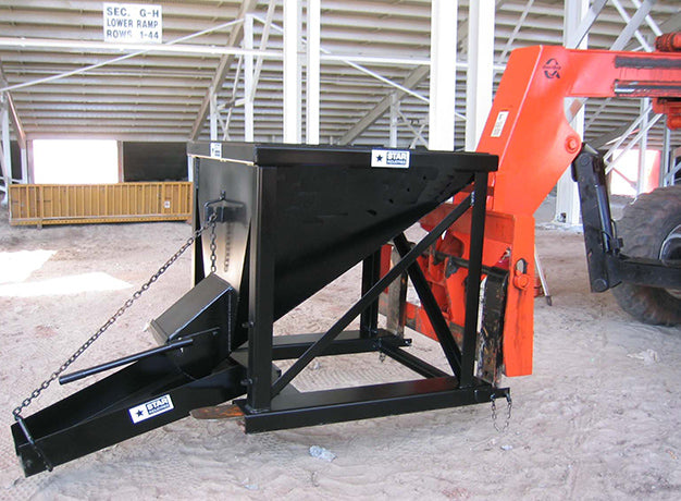 Concrete Hopper for Forklift | 3/4 Cubic Yard | 30" Swivel Chute | Manual Discharge | Star Industries
