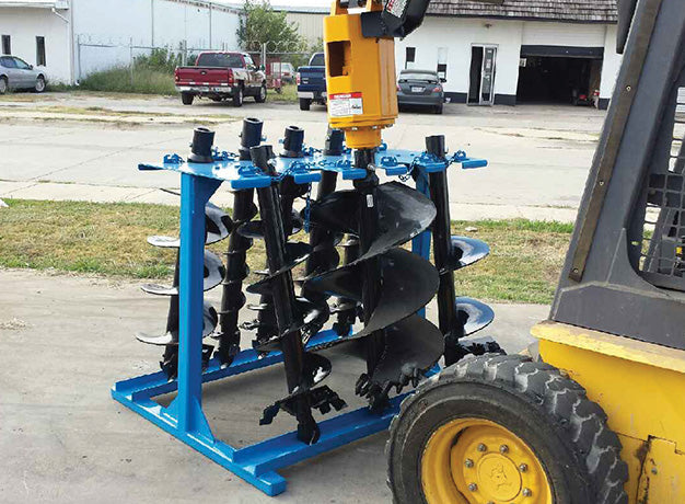 Auger Rack for Skid Steer | Heavy-Gauge Steel | Star Industries
