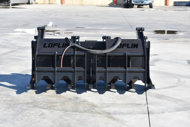 Vertical Grapple | Skid Steer Attachment | Hydraulic | 1-1/2" Independent Tines | 2" x 10" Cylinders | Quick Attach | 60"–84"