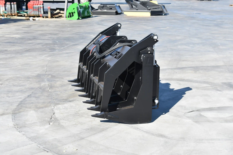 Vertical Grapple | Skid Steer Attachment | Hydraulic | 1-1/2" Independent Tines | 2" x 10" Cylinders | Quick Attach | 60"–84"