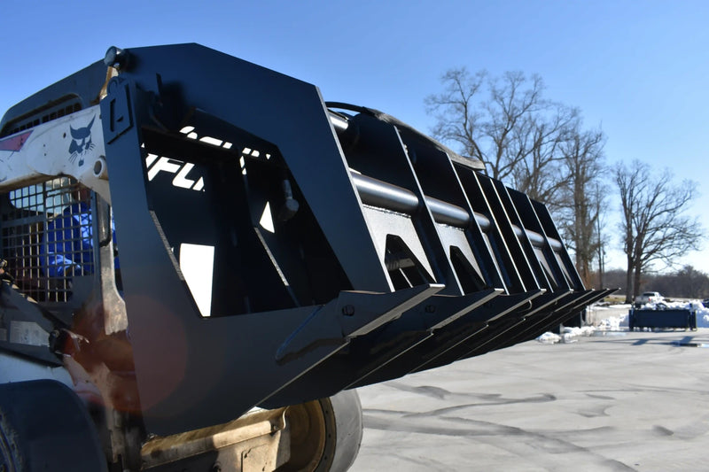 Vertical Grapple | Skid Steer Attachment | Hydraulic | 1-1/2" Independent Tines | 2" x 10" Cylinders | Quick Attach | 60"–84"