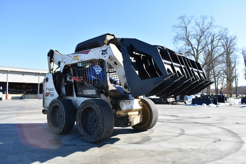Vertical Grapple | Skid Steer Attachment | Hydraulic | 1-1/2" Independent Tines | 2" x 10" Cylinders | Quick Attach | 60"–84"