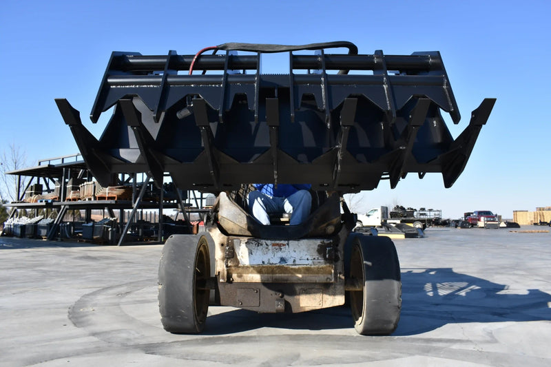Vertical Grapple | Skid Steer Attachment | Hydraulic | 1-1/2" Independent Tines | 2" x 10" Cylinders | Quick Attach | 60"–84"