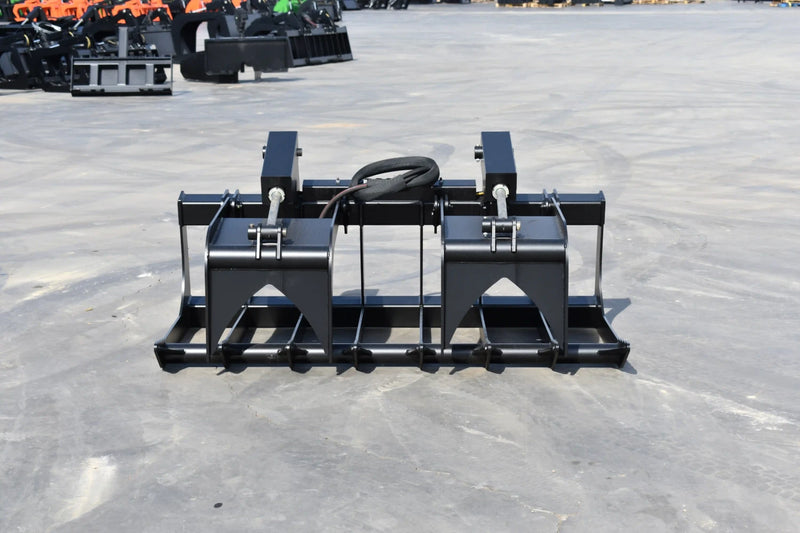 Medium Duty Root Grapple | Skid Steer Attachment | Hydraulic | Up to 50 HP | Independent Tines | 3/8" Steel | Quick Attach | 60"–72"