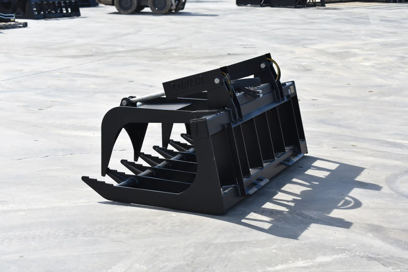 Medium Duty Root Grapple | Skid Steer Attachment | Hydraulic | Up to 50 HP | Independent Tines | 3/8" Steel | Quick Attach | 60"–72"