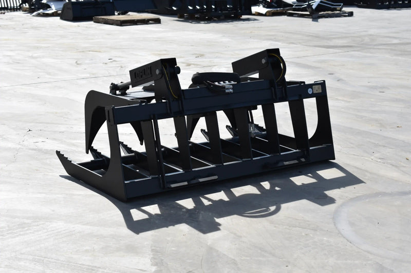 Medium Duty Root Grapple | Skid Steer Attachment | Hydraulic | Up to 50 HP | Independent Tines | 3/8" Steel | Quick Attach | 60"–72"