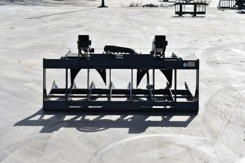 Medium Duty Root Grapple | Skid Steer Attachment | Hydraulic | Up to 50 HP | Independent Tines | 3/8" Steel | Quick Attach | 60"–72"