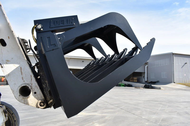 Medium Duty Root Grapple | Skid Steer Attachment | Hydraulic | Up to 50 HP | Independent Tines | 3/8" Steel | Quick Attach | 60"–72"