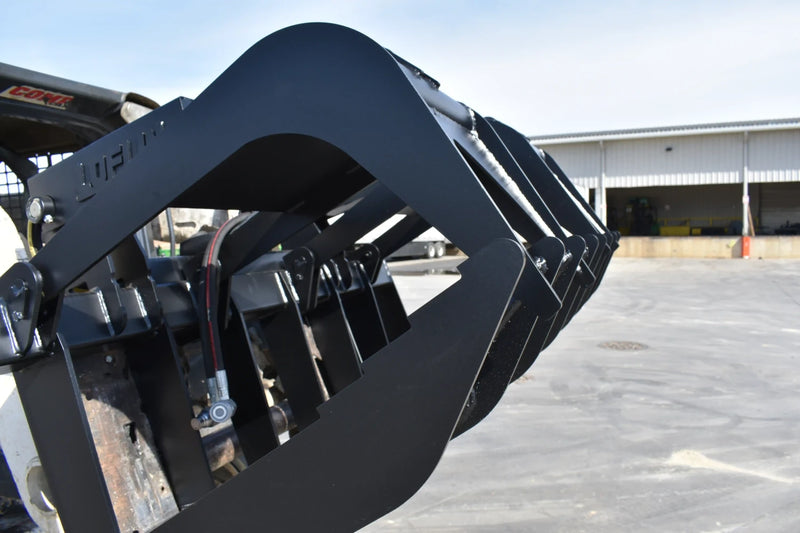 Medium Duty Root Grapple | Skid Steer Attachment | Hydraulic | Up to 50 HP | Independent Tines | 3/8" Steel | Quick Attach | 60"–72"