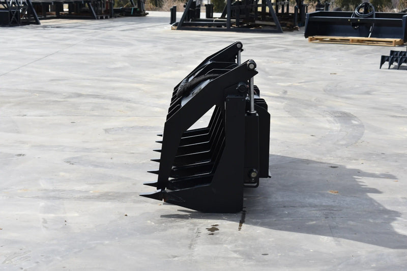 Heavy Duty Vertical Grapple | Skid Steer Attachment | Hydraulic | 1-1/2" Independent Tines | 2" x 10" Cylinders | Quick Attach | 72"–84"
