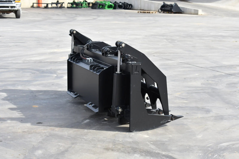 Heavy Duty Vertical Grapple | Skid Steer Attachment | Hydraulic | 1-1/2" Independent Tines | 2" x 10" Cylinders | Quick Attach | 72"–84"