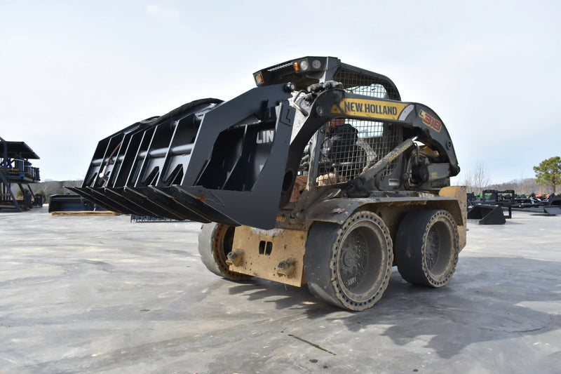 Heavy Duty Vertical Grapple | Skid Steer Attachment | Hydraulic | 1-1/2" Independent Tines | 2" x 10" Cylinders | Quick Attach | 72"–84"