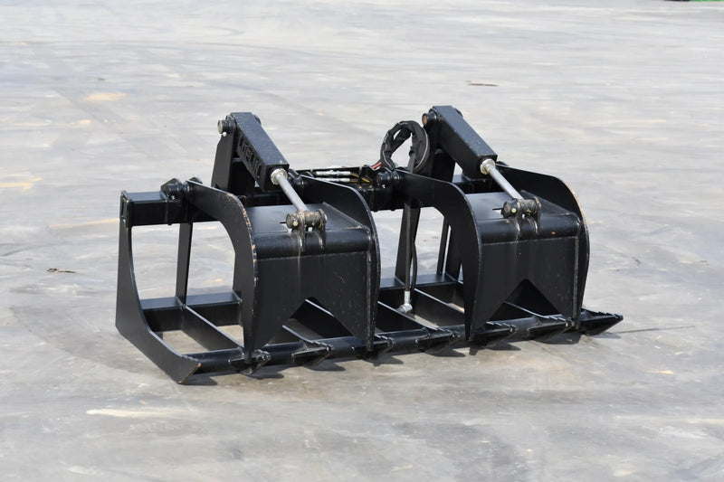 Standard Duty Root Grapple | Skid Steer Attachment | Hydraulic | Up to 75 HP | 9,500 lb Grapple Force | Independent Tines | 1/2" Steel | Quick Attach | 60"–84"