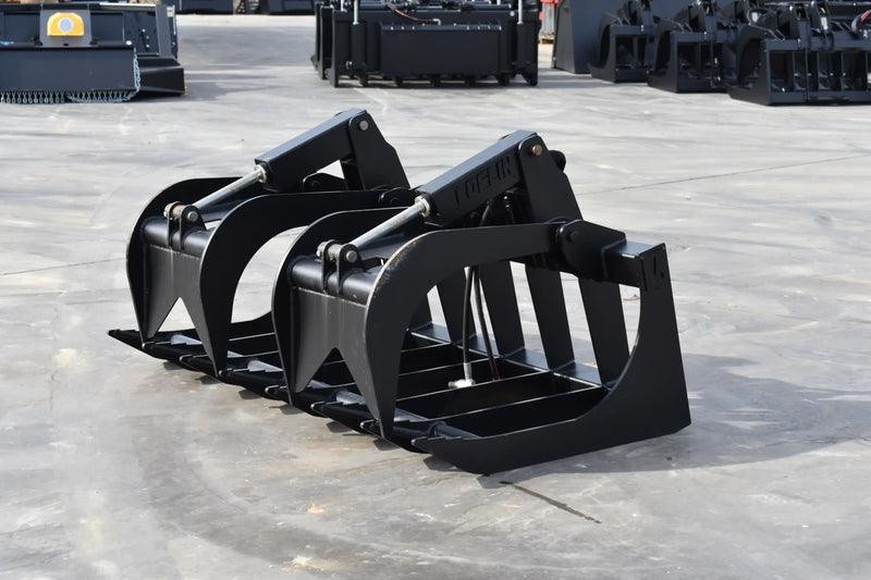 Standard Duty Root Grapple | Skid Steer Attachment | Hydraulic | Up to 75 HP | 9,500 lb Grapple Force | Independent Tines | 1/2" Steel | Quick Attach | 60"–84"