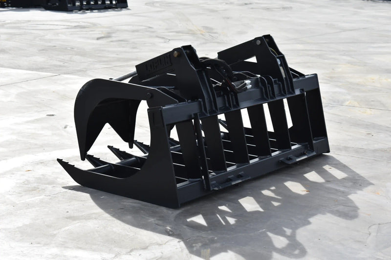 Standard Duty Root Grapple | Skid Steer Attachment | Hydraulic | Up to 75 HP | 9,500 lb Grapple Force | Independent Tines | 1/2" Steel | Quick Attach | 60"–84"