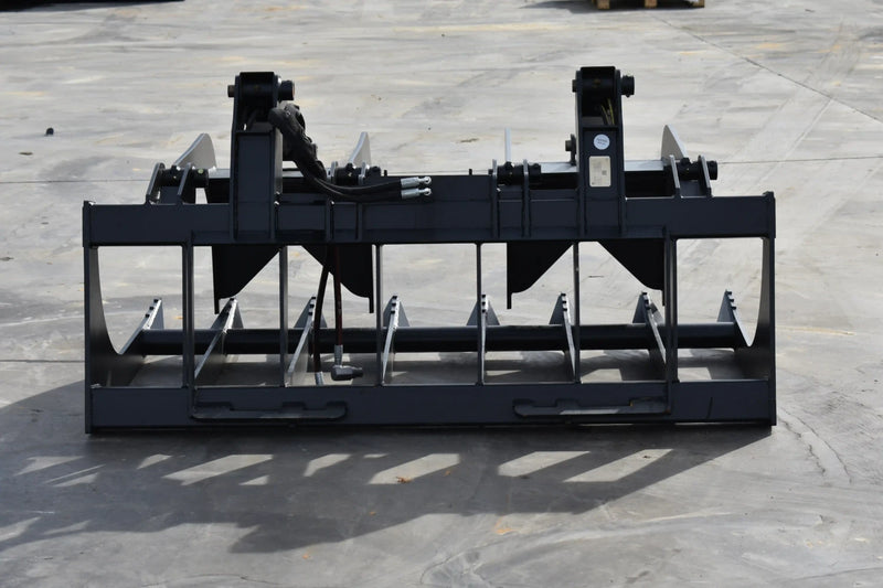 Standard Duty Root Grapple | Skid Steer Attachment | Hydraulic | Up to 75 HP | 9,500 lb Grapple Force | Independent Tines | 1/2" Steel | Quick Attach | 60"–84"