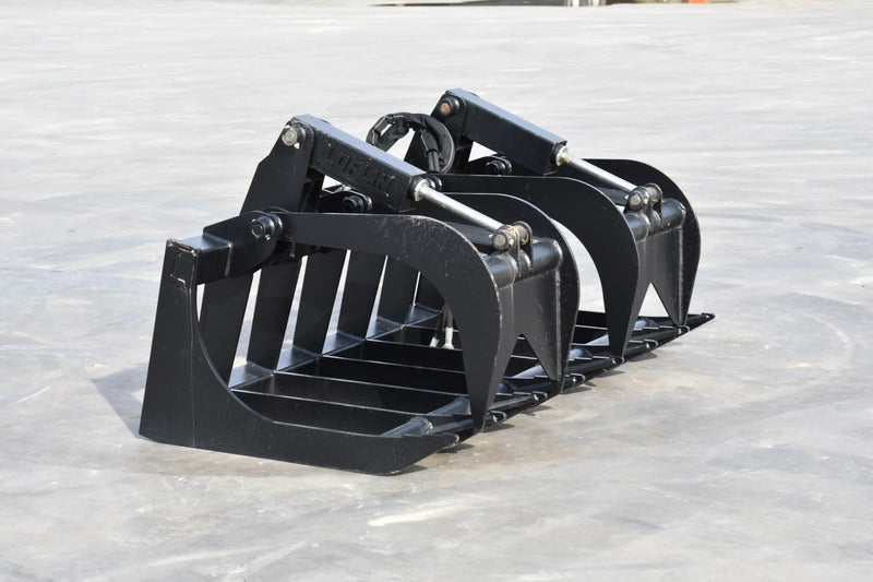 Standard Duty Root Grapple | Skid Steer Attachment | Hydraulic | Up to 75 HP | 9,500 lb Grapple Force | Independent Tines | 1/2" Steel | Quick Attach | 60"–84"