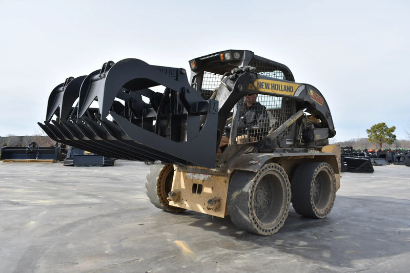 Standard Duty Root Grapple | Skid Steer Attachment | Hydraulic | Up to 75 HP | 9,500 lb Grapple Force | Independent Tines | 1/2" Steel | Quick Attach | 60"–84"