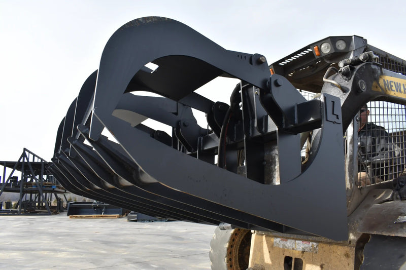 Standard Duty Root Grapple | Skid Steer Attachment | Hydraulic | Up to 75 HP | 9,500 lb Grapple Force | Independent Tines | 1/2" Steel | Quick Attach | 60"–84"