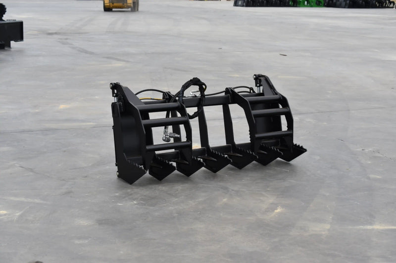 Vertical Root Grapple | Compact Tractor Attachment | Hydraulic | Independent Tines | 3/8" Steel | 9"–12" Tine Spacing | Quick Attach | 60"–72"