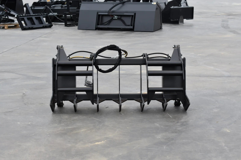 Vertical Root Grapple | Compact Tractor Attachment | Hydraulic | Independent Tines | 3/8" Steel | 9"–12" Tine Spacing | Quick Attach | 60"–72"