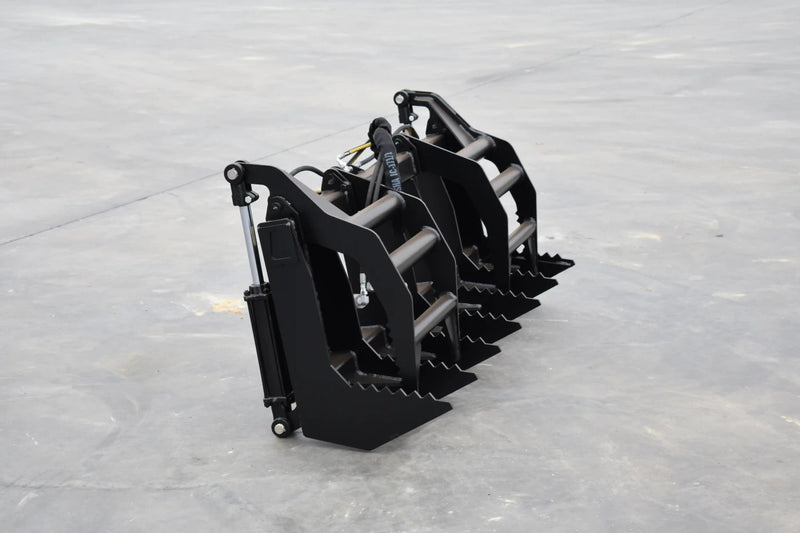Vertical Root Grapple | Compact Tractor Attachment | Hydraulic | Independent Tines | 3/8" Steel | 9"–12" Tine Spacing | Quick Attach | 60"–72"