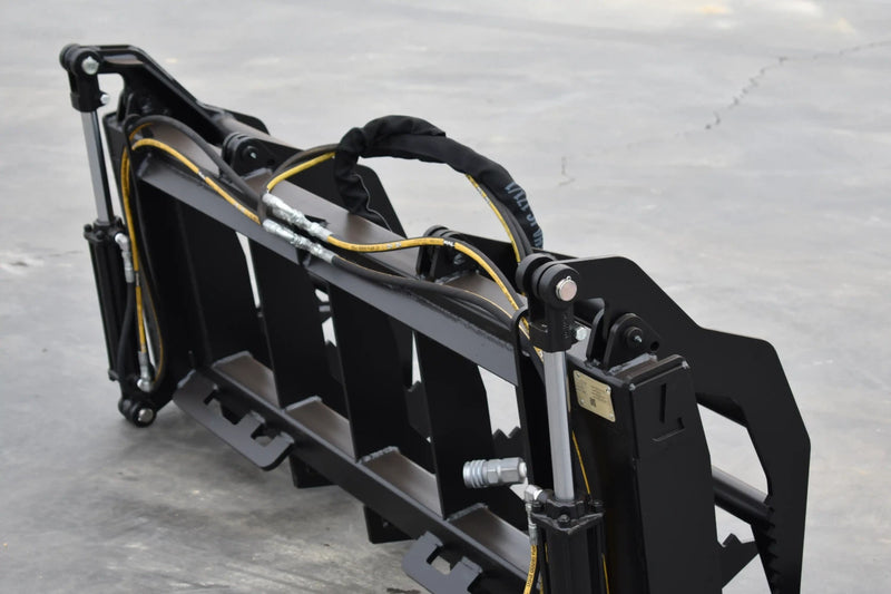 Vertical Root Grapple | Compact Tractor Attachment | Hydraulic | Independent Tines | 3/8" Steel | 9"–12" Tine Spacing | Quick Attach | 60"–72"