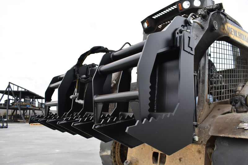 Vertical Root Grapple | Compact Tractor Attachment | Hydraulic | Independent Tines | 3/8" Steel | 9"–12" Tine Spacing | Quick Attach | 60"–72"