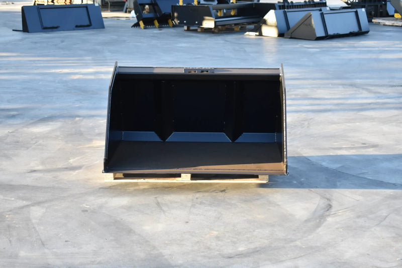 Litter Bucket | Mini Skid Steer Attachment | High Capacity | 3/16" Steel | 1/2" x 4" Cutting Edge | Wear Bars | Toro Dingo & Bobcat MT50 Compatible | 36"–54"