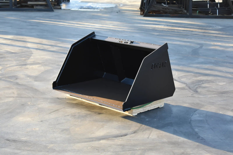 Litter Bucket | Mini Skid Steer Attachment | High Capacity | 3/16" Steel | 1/2" x 4" Cutting Edge | Wear Bars | Toro Dingo & Bobcat MT50 Compatible | 36"–54"