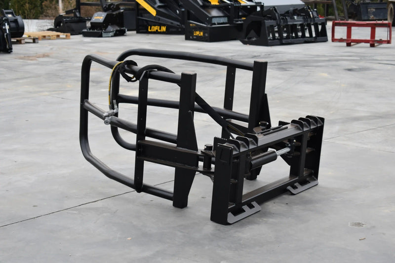 Skid Steer / Compact Tractor / Telehandler Bale Squeezer – Efficient Round Bale Handling for Livestock Operations