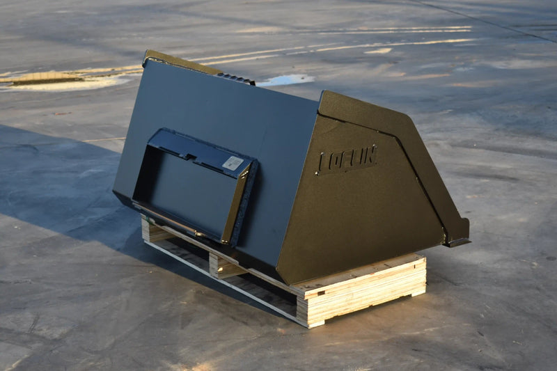 Litter Bucket | Mini Skid Steer Attachment | High Capacity | 3/16" Steel | 1/2" x 4" Cutting Edge | Wear Bars | Toro Dingo & Bobcat MT50 Compatible | 36"–54"