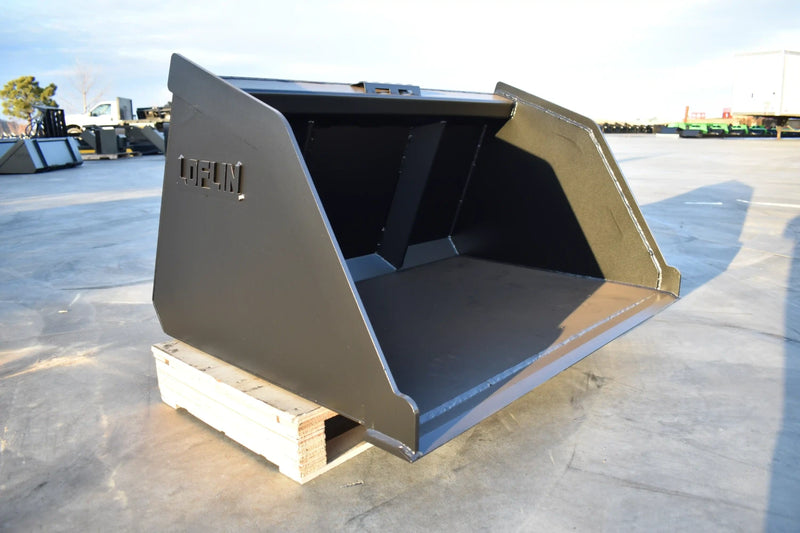 Litter Bucket | Mini Skid Steer Attachment | High Capacity | 3/16" Steel | 1/2" x 4" Cutting Edge | Wear Bars | Toro Dingo & Bobcat MT50 Compatible | 36"–54"