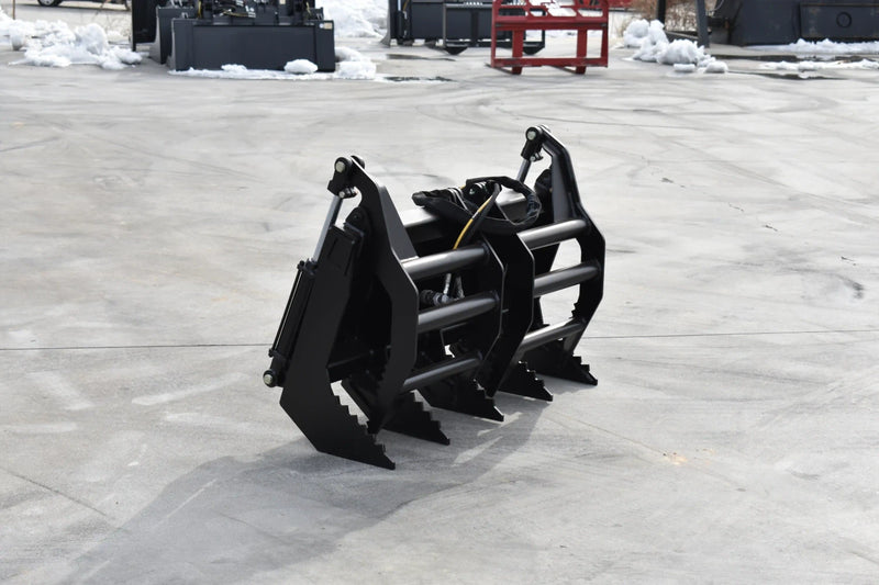 Mini Skid Steer Vertical Root Grapple — 36"–48" | Hydraulic | Independent Tines | 3/8" Steel | Toro Dingo & Bobcat MT50
