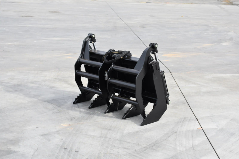Mini Skid Steer Vertical Root Grapple — 36"–48" | Hydraulic | Independent Tines | 3/8" Steel | Toro Dingo & Bobcat MT50