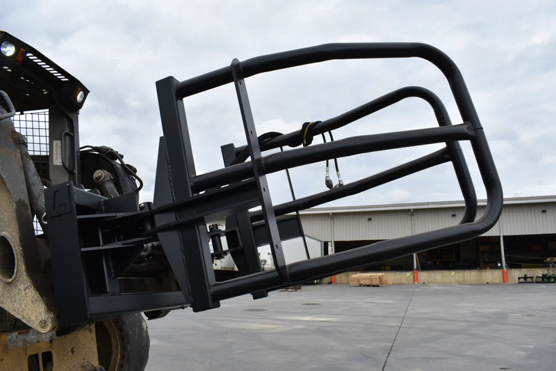 Skid Steer / Compact Tractor / Telehandler Bale Squeezer – Efficient Round Bale Handling for Livestock Operations