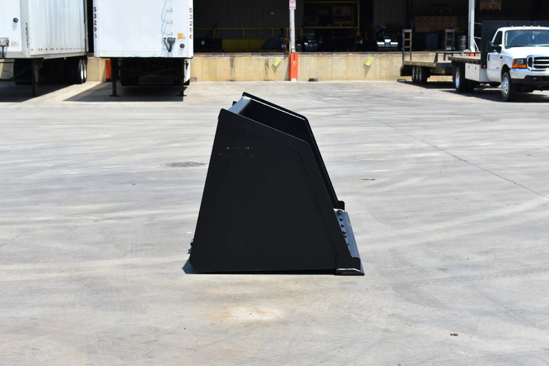 Turkey Litter Bucket | Skid Steer Attachment | High Capacity | 3/16" Steel | 3/4" x 6" Cutting Edge | 1/2" Wear Bars | Optional Bolt-On Reversible Edge | 48"–120"