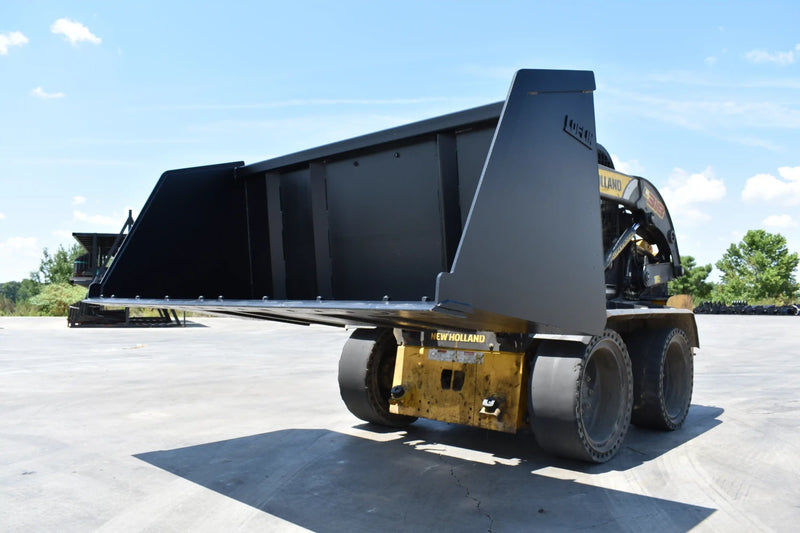 Turkey Litter Bucket | Skid Steer Attachment | High Capacity | 3/16" Steel | 3/4" x 6" Cutting Edge | 1/2" Wear Bars | Optional Bolt-On Reversible Edge | 48"–120"