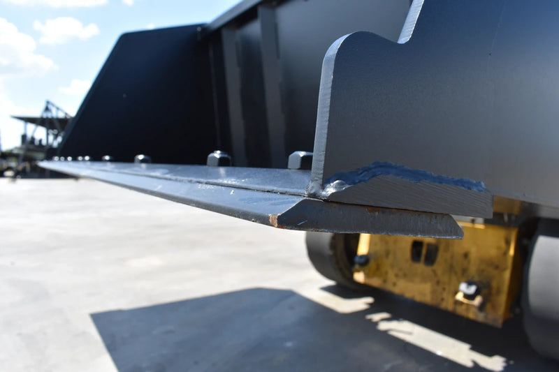 Turkey Litter Bucket | Skid Steer Attachment | High Capacity | 3/16" Steel | 3/4" x 6" Cutting Edge | 1/2" Wear Bars | Optional Bolt-On Reversible Edge | 48"–120"