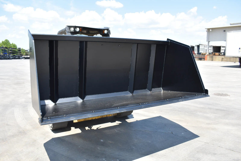 Turkey Litter Bucket | Skid Steer Attachment | High Capacity | 3/16" Steel | 3/4" x 6" Cutting Edge | 1/2" Wear Bars | Optional Bolt-On Reversible Edge | 48"–120"