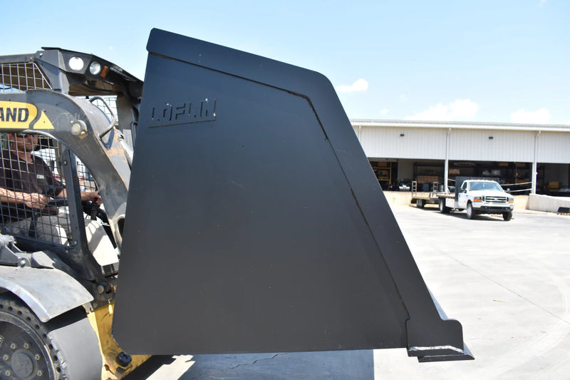 Turkey Litter Bucket | Skid Steer Attachment | High Capacity | 3/16" Steel | 3/4" x 6" Cutting Edge | 1/2" Wear Bars | Optional Bolt-On Reversible Edge | 48"–120"