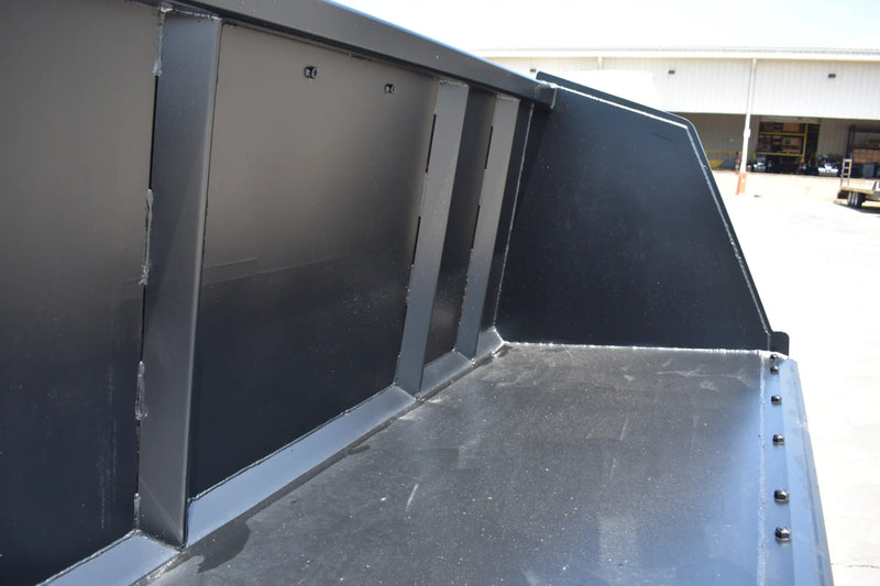 Turkey Litter Bucket | Skid Steer Attachment | High Capacity | 3/16" Steel | 3/4" x 6" Cutting Edge | 1/2" Wear Bars | Optional Bolt-On Reversible Edge | 48"–120"