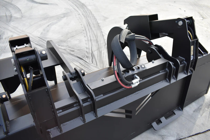 Extra Heavy Duty Grapple Bucket | Skid Steer Attachment | Hydraulic | 9,500 lb Grapple Force | 1" Independent Tines | 1" x 8" Cutting Edge | 1" Thick Sides | Quick Attach | 66"–84"