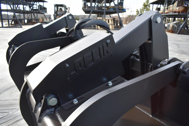 Extra Heavy Duty Grapple Bucket | Skid Steer Attachment | Hydraulic | 9,500 lb Grapple Force | 1" Independent Tines | 1" x 8" Cutting Edge | 1" Thick Sides | Quick Attach | 66"–84"