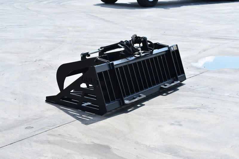 Rock Grapple | Compact Tractor Attachment | Hydraulic | Independent Tines | 3/8" Steel | 3-3/8" Tine Spacing | Quick Attach | 60"–84"