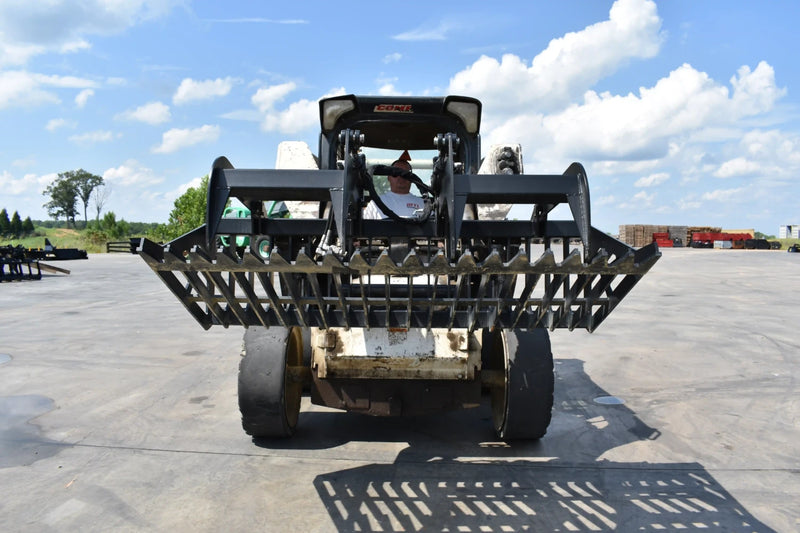Rock Grapple | Compact Tractor Attachment | Hydraulic | Independent Tines | 3/8" Steel | 3-3/8" Tine Spacing | Quick Attach | 60"–84"