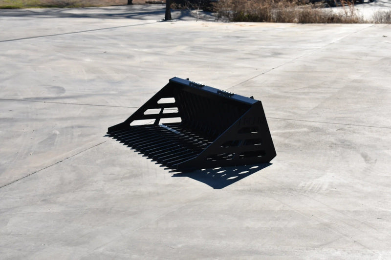 Rock Bucket | Skid Steer Attachment | Skeleton Style | 3/8" Steel | 3-3/8" Tine Spacing | Sifting & Sorting | 60"–96"