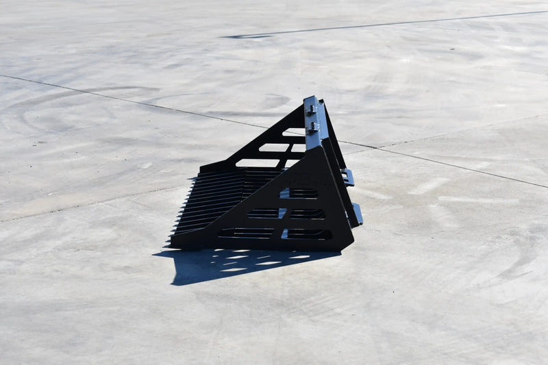 Rock Bucket | Skid Steer Attachment | Skeleton Style | 3/8" Steel | 3-3/8" Tine Spacing | Sifting & Sorting | 60"–96"